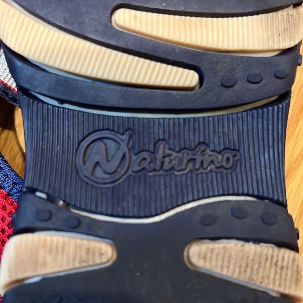 Naturino boys red & navy fabric sandals Sz 3 - Picture 9 of 14